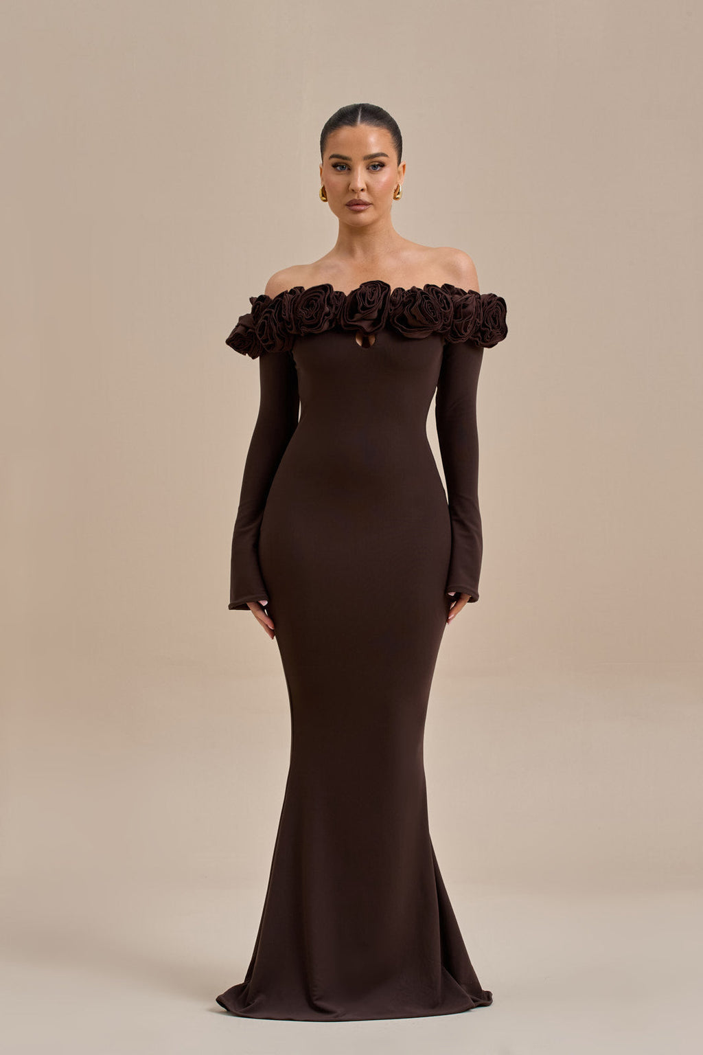 vestido largo rose