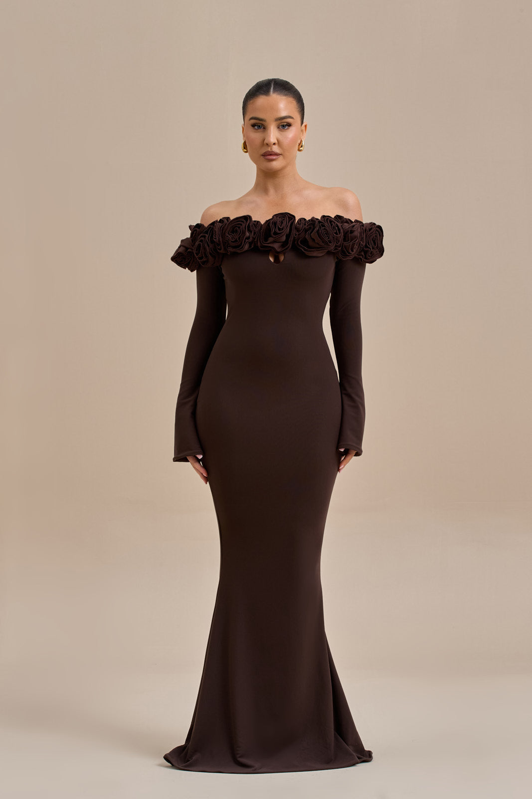 vestido largo rose