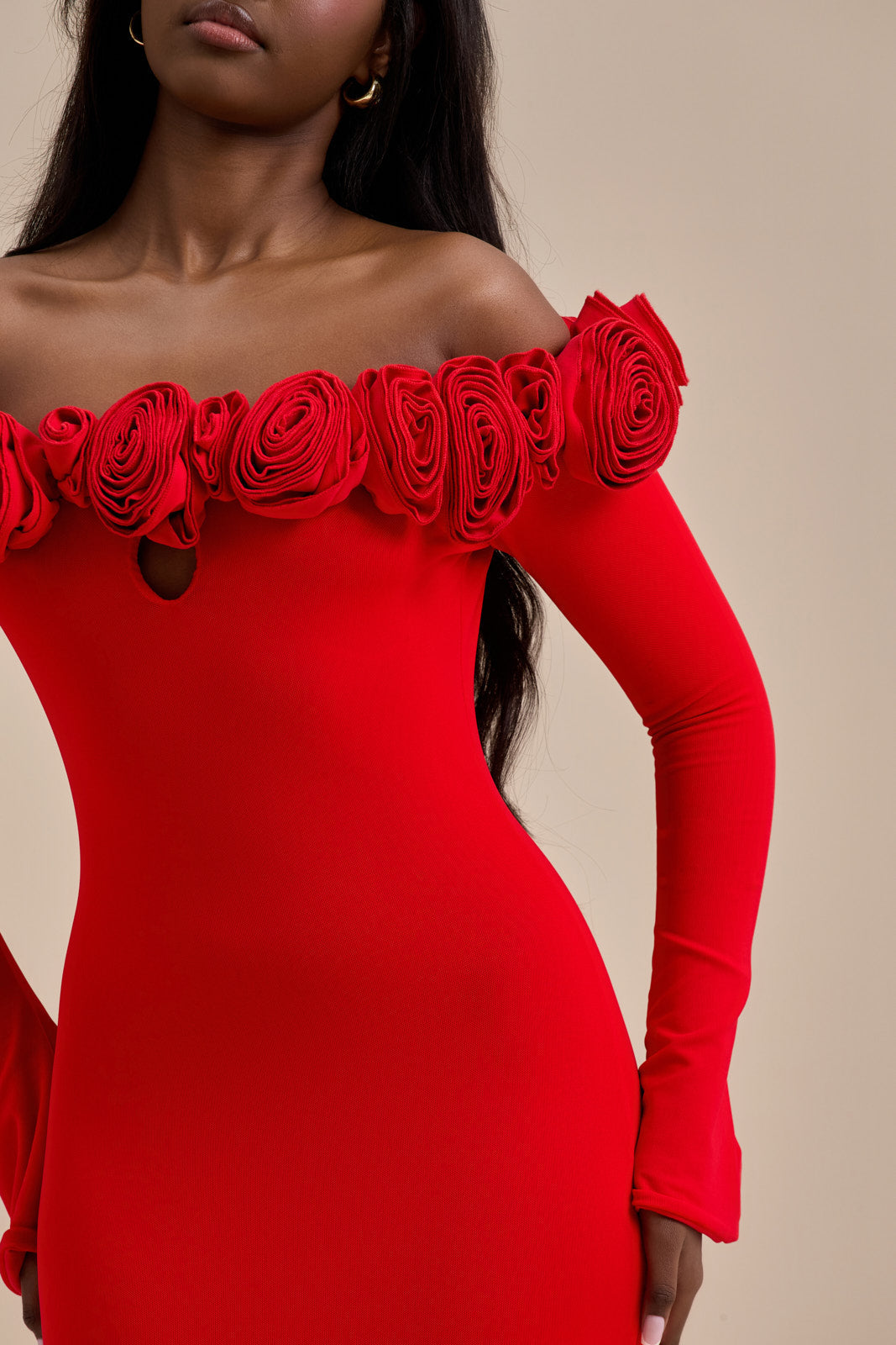 vestido largo rose