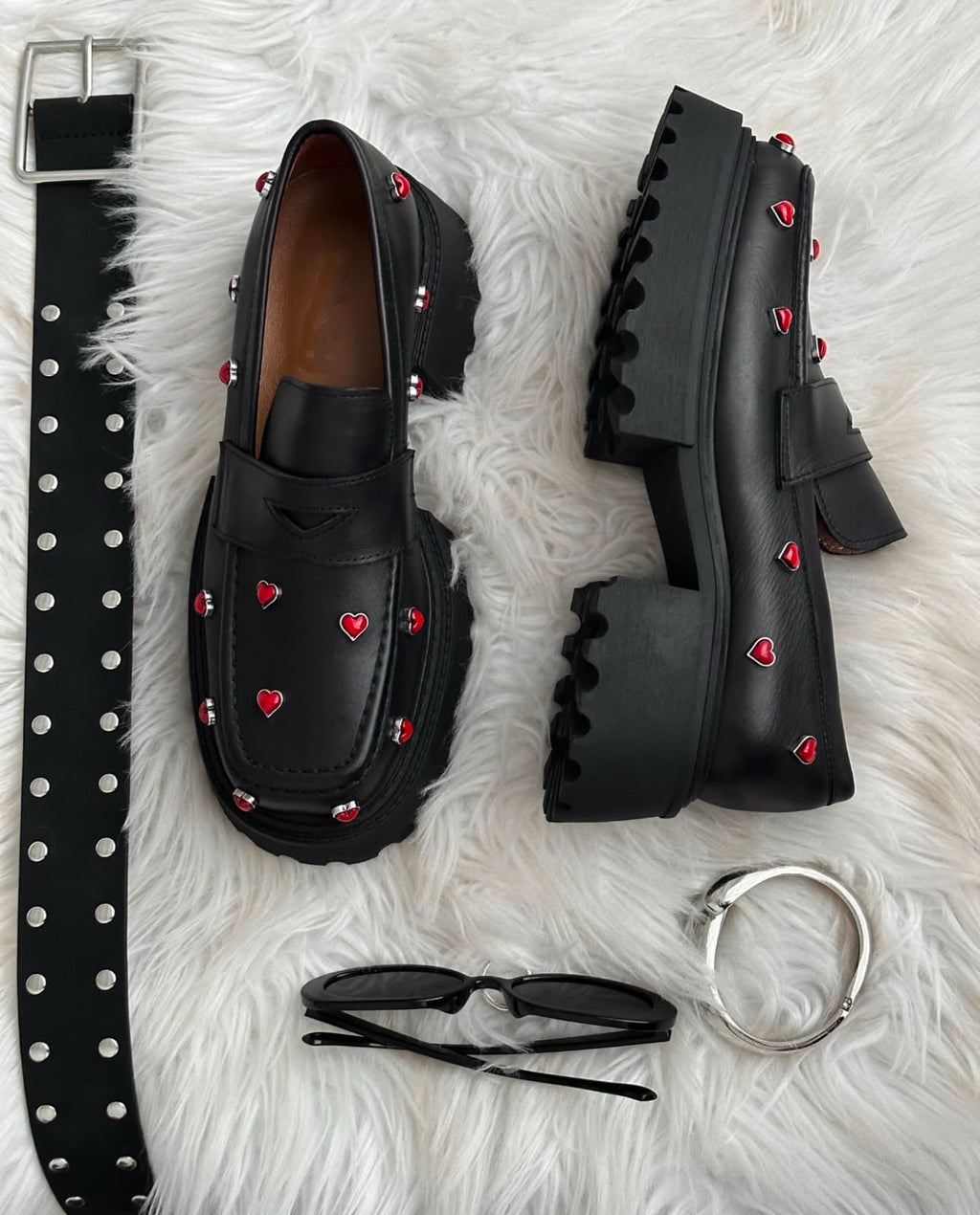 Mocasines hearts