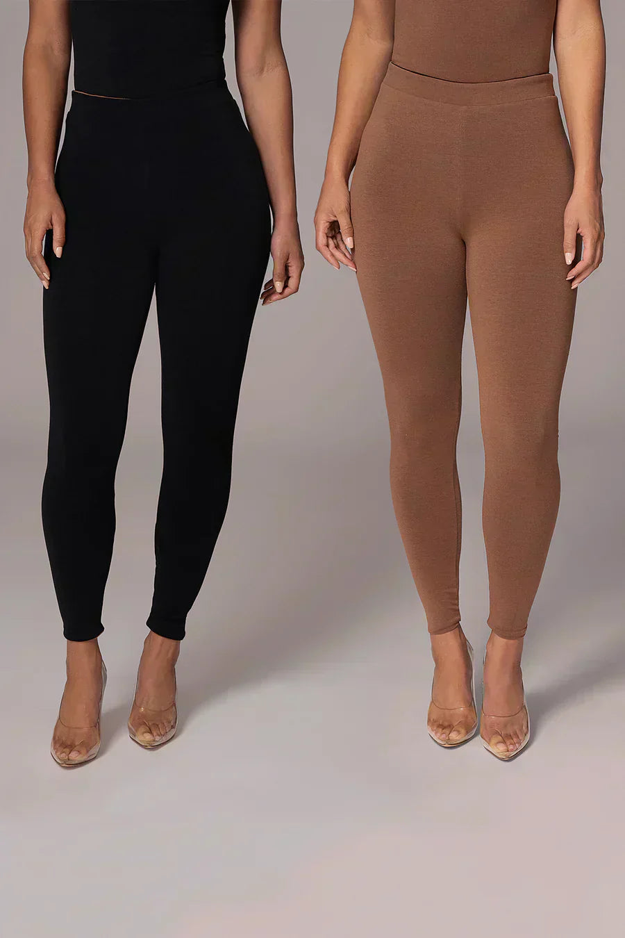 Leggins reversibles negro/pecana