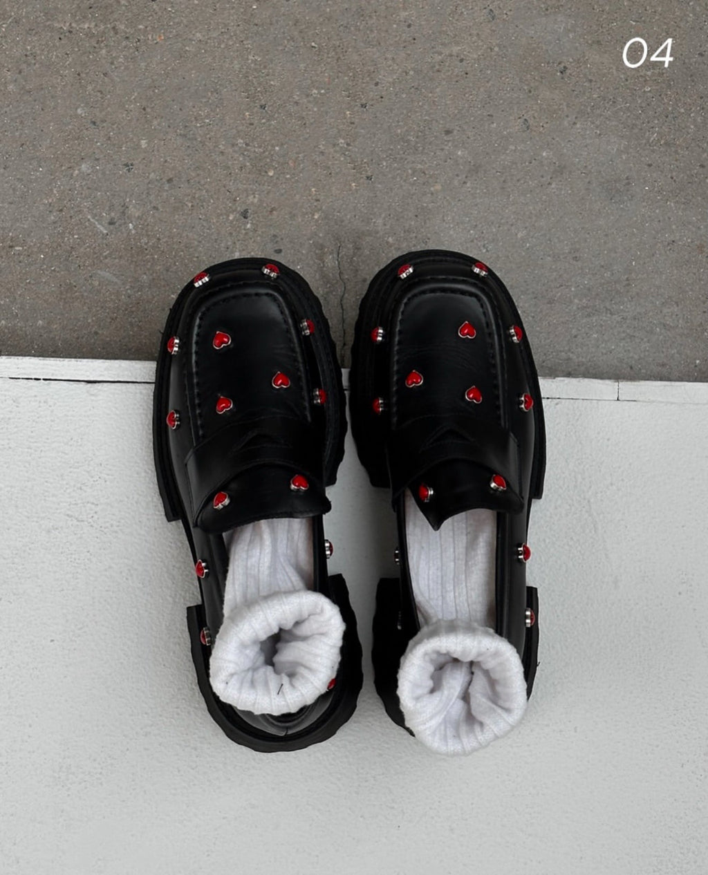 Mocasines hearts