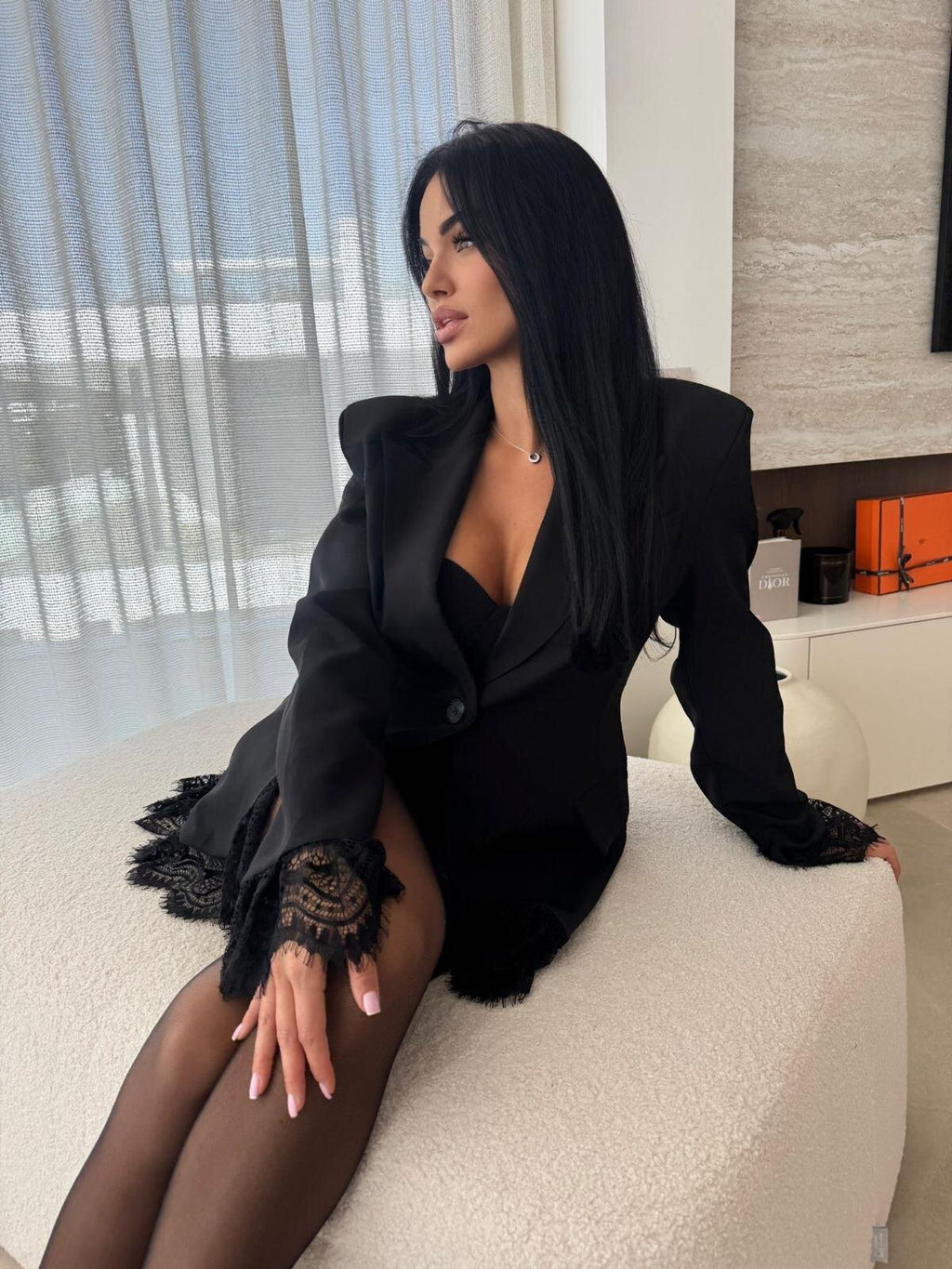 blazer encaje